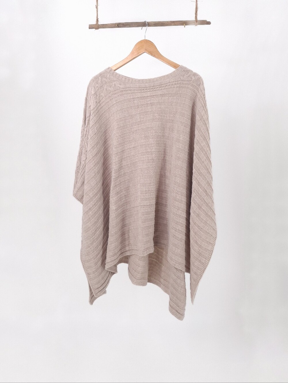 ✨ New York & Company Asymmetrical Cable Knit Poncho Sweater ✨